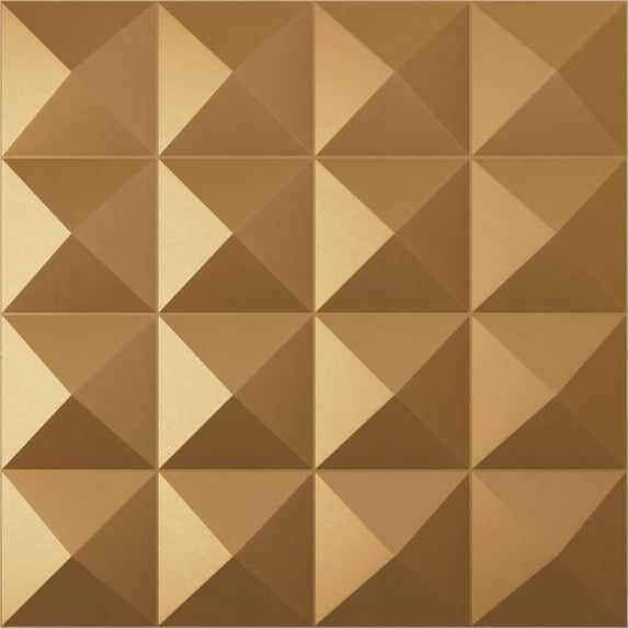 Ekena Millwork 19 5/8"W x 19 5/8"H Cornelia EnduraWall Decorative 3D Wall Panel, Bright Coat Gold (12-Pack for 32.04 Sq. Ft.)