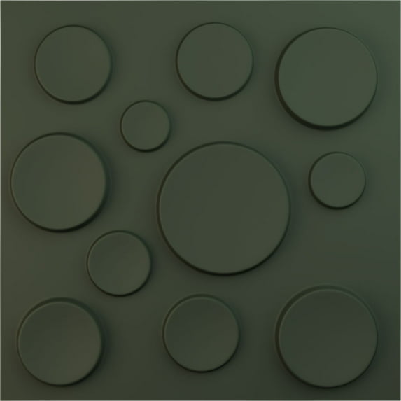 Ekena Millwork 19 5/8"W x 19 5/8"H Cosmo EnduraWall Decorative 3D Wall Panel, UltraCover Satin Hunt Club Green (Covers 2.67 Sq. Ft.)