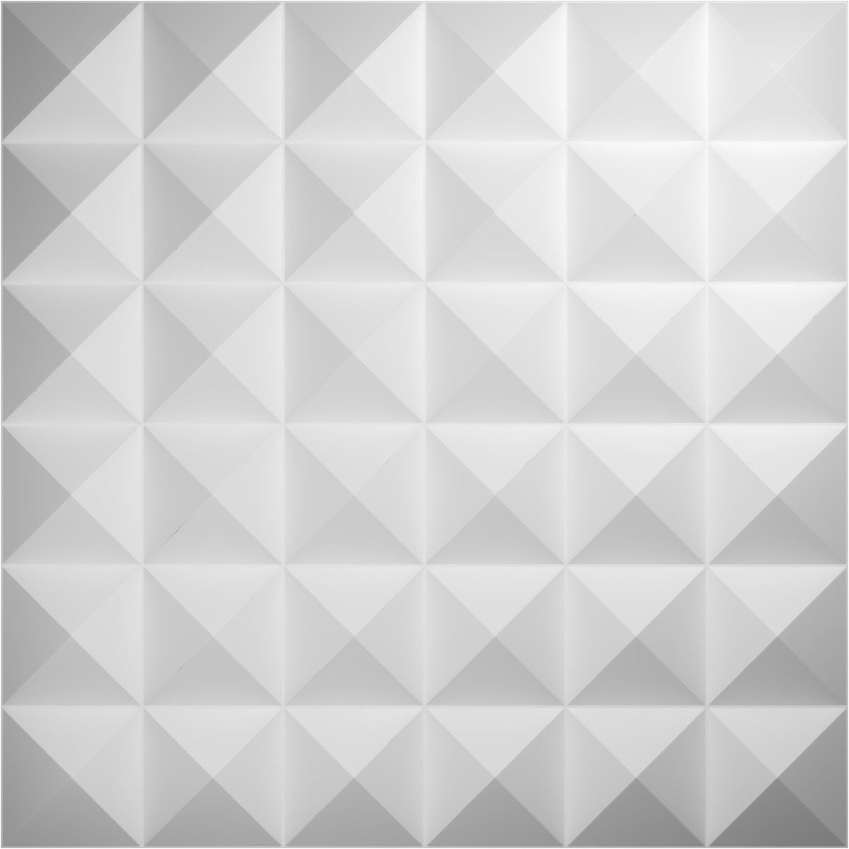 White Textured 3D PVC Decorative Wall Panel, 19.63" x 19.63"