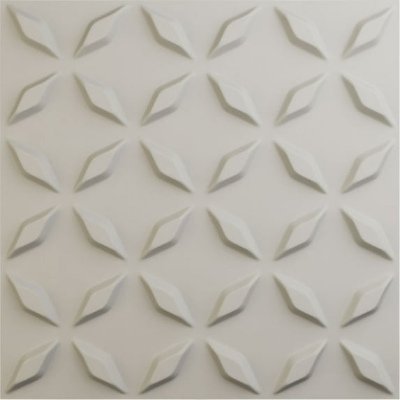 Ekena Millwork 19 5/8"W x 19 5/8"H Delfina EnduraWall Decorative 3D Wall Panel, UltraCover Satin Blossom White (Covers 2.67 Sq. Ft.)