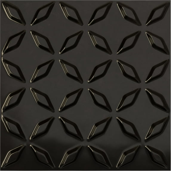 Ekena Millwork 19 5/8"W x 19 5/8"H Delfina EnduraWall Decorative 3D Wall Panel, Universal Metallic Carbon Mist (12-Pack for 32.04 Sq. Ft.)