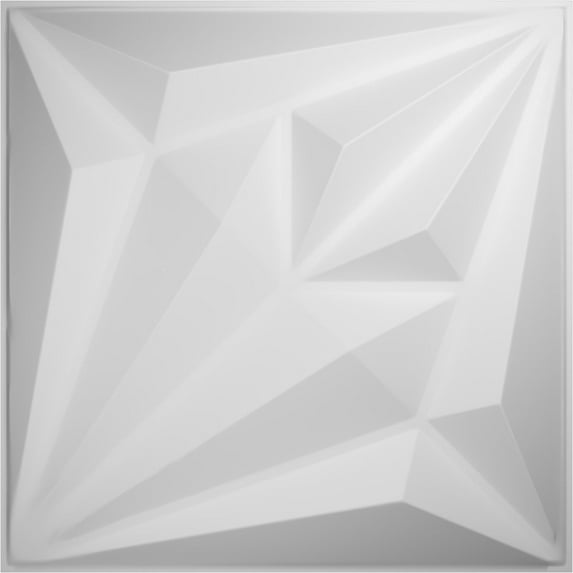 Ekena Millwork 19 5/8"W x 19 5/8"H Diamond EnduraWall Decorative 3D Wall Panel, White, (20-Pack for 53.49 Sq. Ft.)