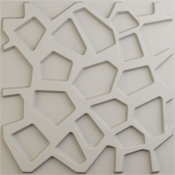 Ekena Millwork 19 5/8"W x 19 5/8"H Dublin EnduraWall Decorative 3D Wall Panel, UltraCover Satin Blossom White (Covers 2.67 Sq. Ft.)