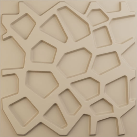Ekena Millwork 19 5/8"W x 19 5/8"H Dublin EnduraWall Decorative 3D Wall Panel, UltraCover Satin Smokey Beige (Covers 2.67 Sq. Ft.)