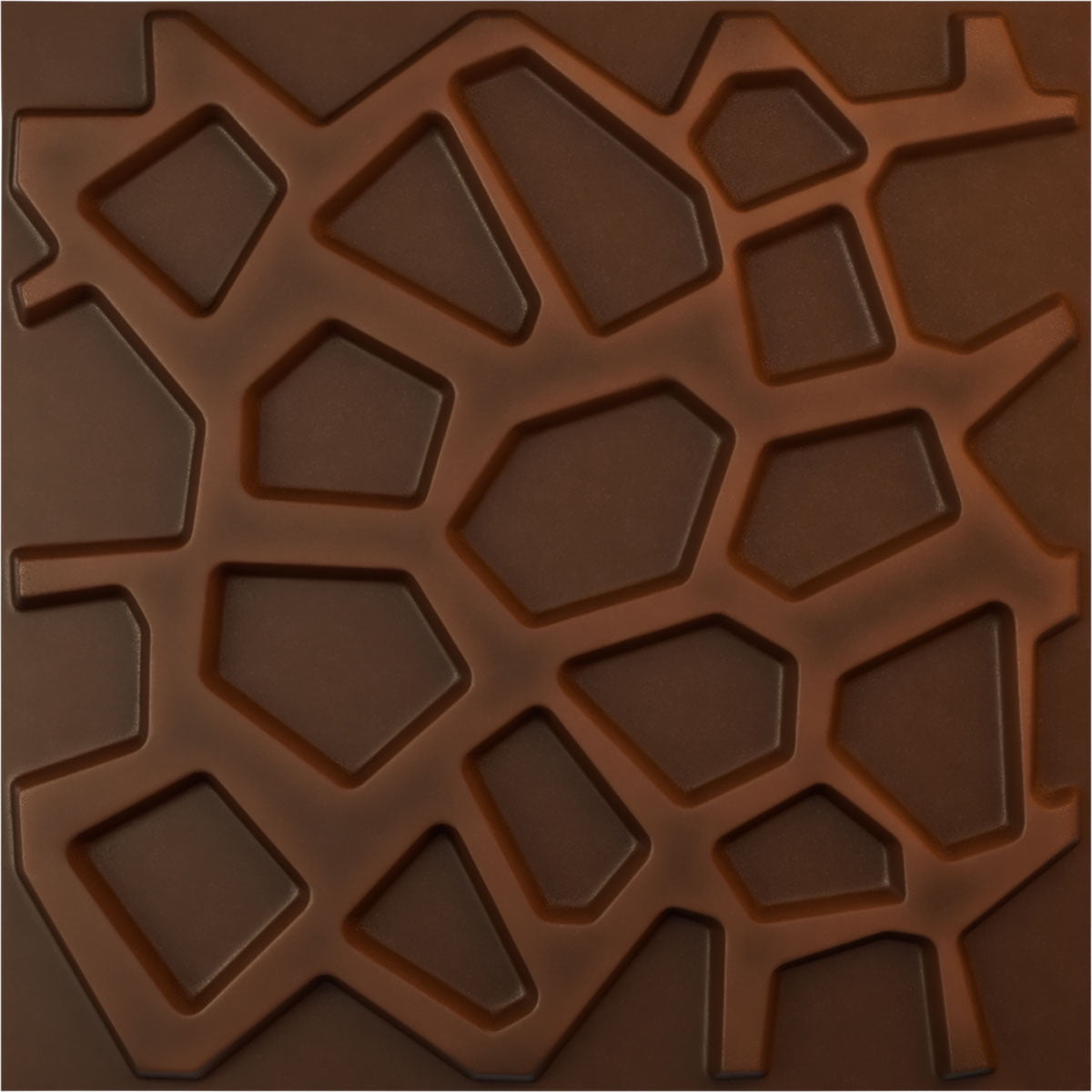 Ekena Millwork 19 5/8"W x 19 5/8"H Dublin EnduraWall Decorative 3D Wall Panel, Universal Aged Metallic Rust (Covers 2.67 Sq. Ft.)