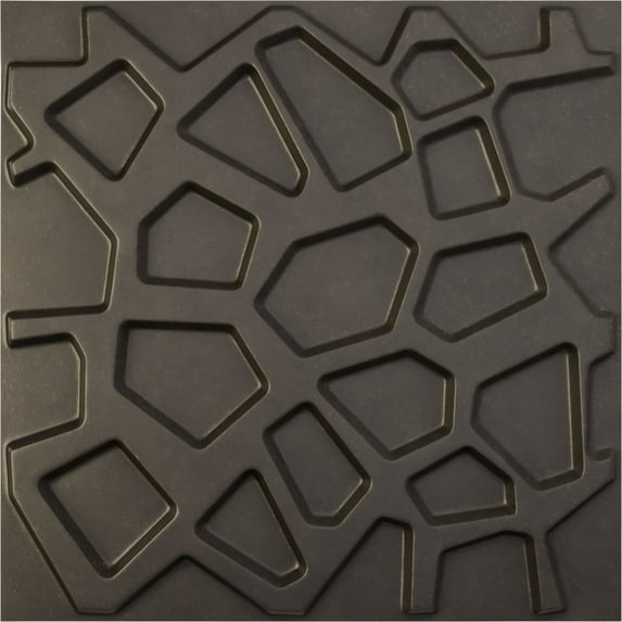 Ekena Millwork 19 5/8"W x 19 5/8"H Dublin EnduraWall Decorative 3D Wall Panel, Universal Aged Metallic Weathered Steel (Covers 2.67 Sq. Ft.)