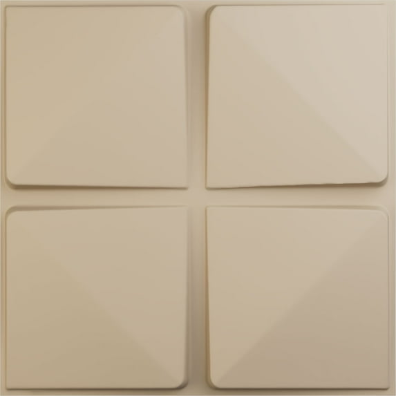 Ekena Millwork 19 5/8"W x 19 5/8"H Edinburgh EnduraWall Decorative 3D Wall Panel, UltraCover Satin Smokey Beige (12-Pack for 32.04 Sq. Ft.)