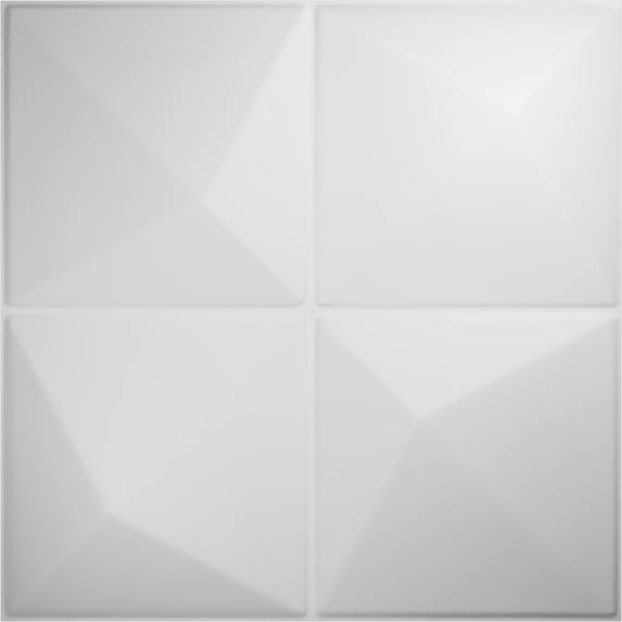 Ekena Millwork 19 5/8"W x 19 5/8"H Ellis EnduraWall Decorative 3D Wall Panel (10-Pack for 26.75 Sq. Ft.)