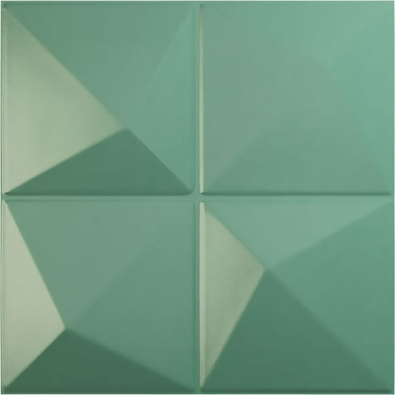 Ekena Millwork 19 5/8"W x 19 5/8"H Ellis EnduraWall Decorative 3D Wall Panel, Universal Pearl Metallic Sea Mist (12-Pack for 32.04 Sq. Ft.)