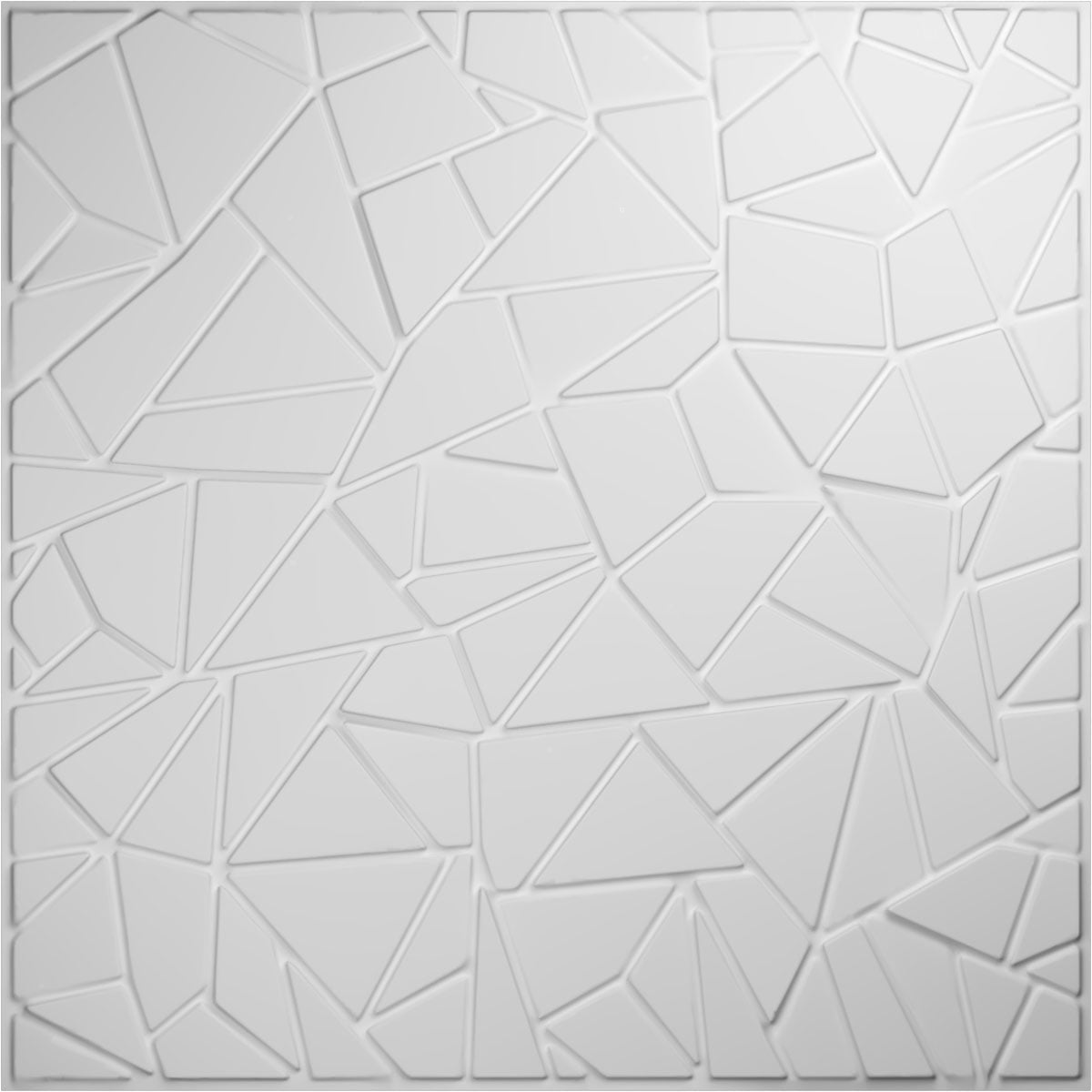 White Textured 3D PVC Decorative Wall Panel 19.63" x 19.63"