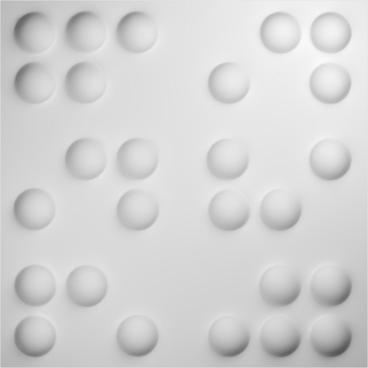 Emery White PVC 3D Textured Wall Panel 19.63" x 19.63"