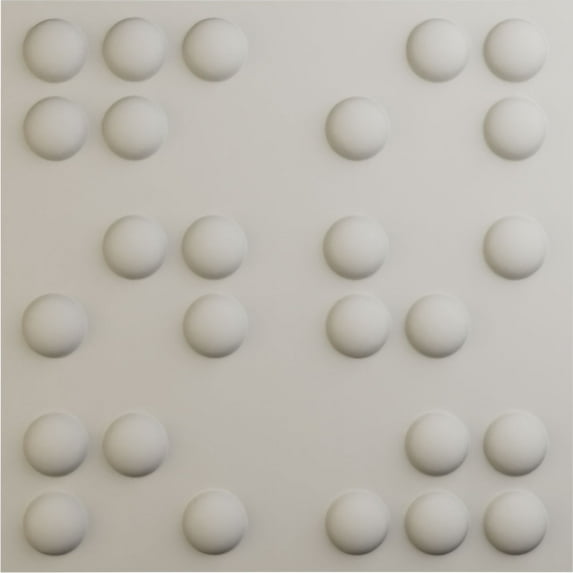 Ekena Millwork 19 5/8"W x 19 5/8"H Emery EnduraWall Decorative 3D Wall Panel, UltraCover Satin Blossom White (Covers 2.67 Sq. Ft.)