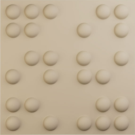 Ekena Millwork 19 5/8"W x 19 5/8"H Emery EnduraWall Decorative 3D Wall Panel, UltraCover Satin Smokey Beige (12-Pack for 32.04 Sq. Ft.)