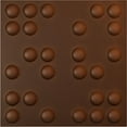 thumbnail image 1 of Ekena Millwork 19 5/8"W x 19 5/8"H Emery EnduraWall Decorative 3D Wall Panel, Universal Aged Metallic Rust (12-Pack for 32.04 Sq. Ft.), 1 of 5