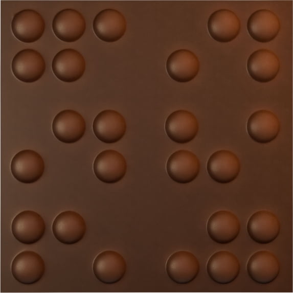 Ekena Millwork 19 5/8"W x 19 5/8"H Emery EnduraWall Decorative 3D Wall Panel, Universal Aged Metallic Rust (12-Pack for 32.04 Sq. Ft.)