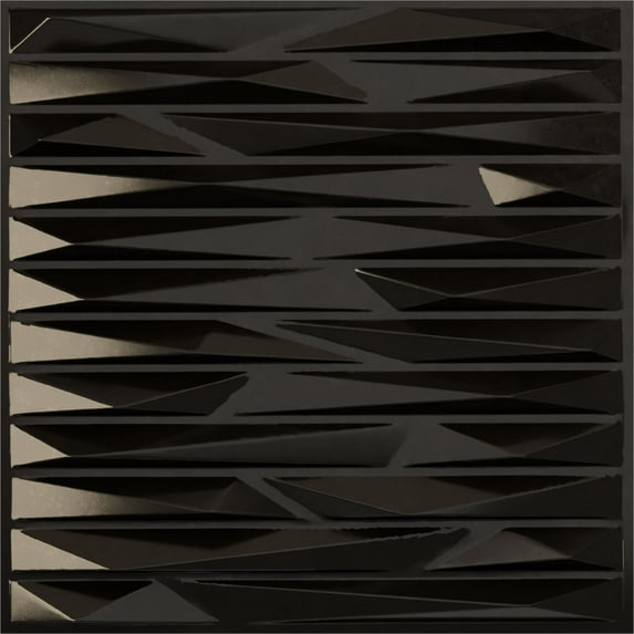 Ekena Millwork 19 5/8"W x 19 5/8"H Enterprise EnduraWall Decorative 3D Wall Panel, Universal Metallic Carbon Mist (12-Pack for 32.04 Sq. Ft.)