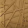 thumbnail image 1 of Ekena Millwork 19 5/8"W x 19 5/8"H Evergreen EnduraWall Decorative 3D Wall Panel, Bright Coat Gold (12-Pack for 32.04 Sq. Ft.), 1 of 6