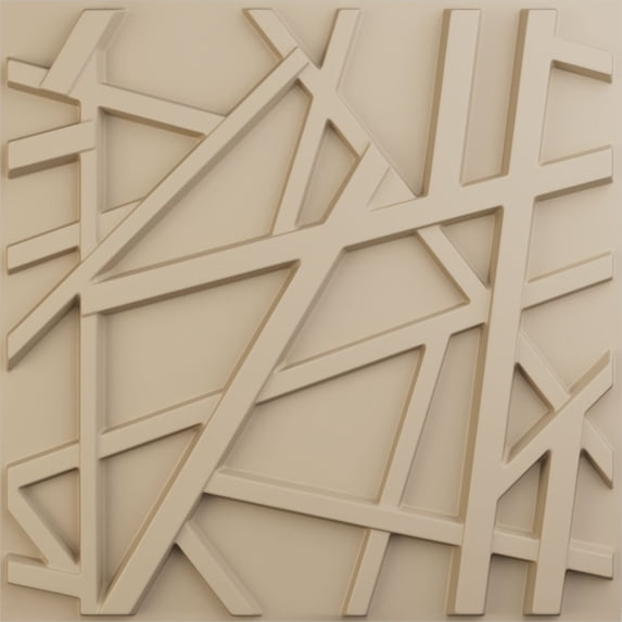 Ekena Millwork 19 5/8"W x 19 5/8"H Evergreen EnduraWall Decorative 3D Wall Panel, UltraCover Satin Smokey Beige (Covers 2.67 Sq. Ft.)