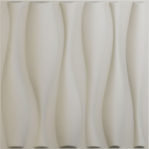 Ekena Millwork 19 5/8"W x 19 5/8"H Fairfax EnduraWall Decorative 3D Wall Panel, UltraCover Satin Blossom White (12-Pack for 32.04 Sq. Ft.)