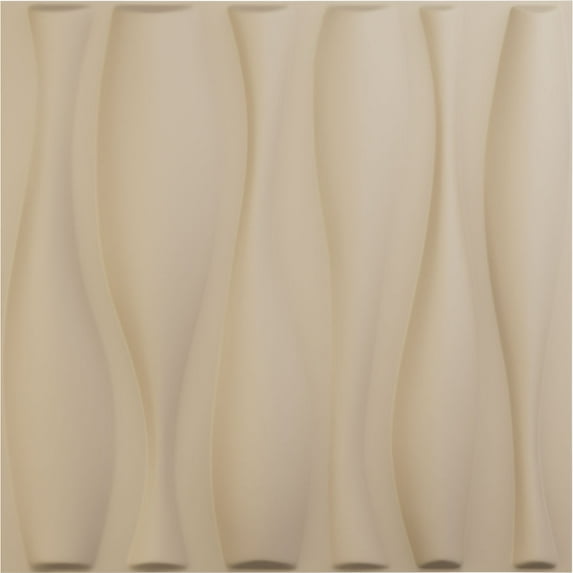 Ekena Millwork 19 5/8"W x 19 5/8"H Fairfax EnduraWall Decorative 3D Wall Panel, UltraCover Satin Smokey Beige (Covers 2.67 Sq. Ft.)