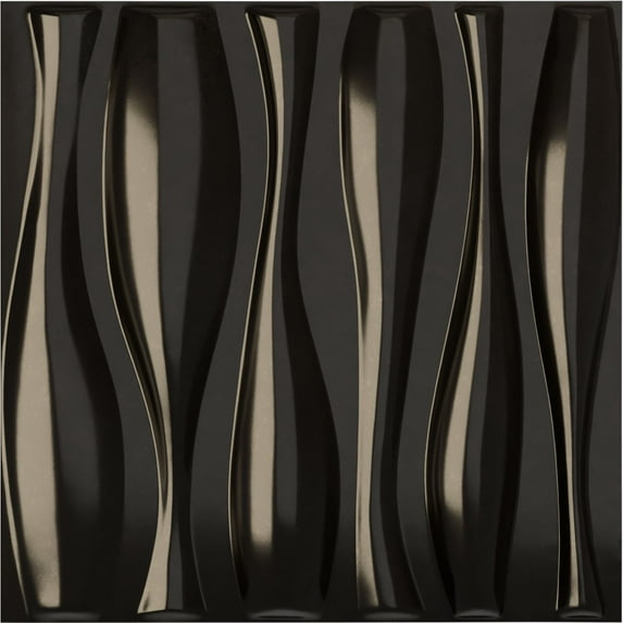 Ekena Millwork 19 5/8"W x 19 5/8"H Fairfax EnduraWall Decorative 3D Wall Panel, Universal Metallic Carbon Mist (12-Pack for 32.04 Sq. Ft.)