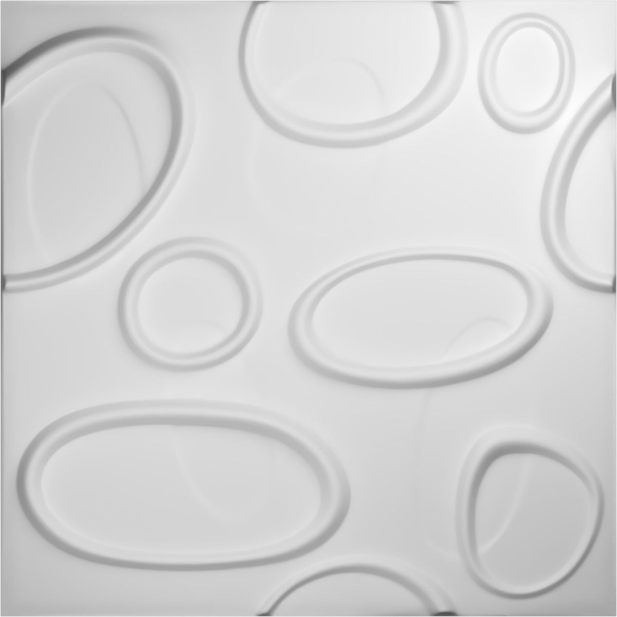 White Textured PVC 3D Decorative Wall Panel 19.63" x 19.63"