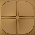 thumbnail image 1 of Ekena Millwork 19 5/8"W x 19 5/8"H Franklin EnduraWall Decorative 3D Wall Panel, Bright Coat Gold (Covers 2.67 Sq. Ft.), 1 of 6