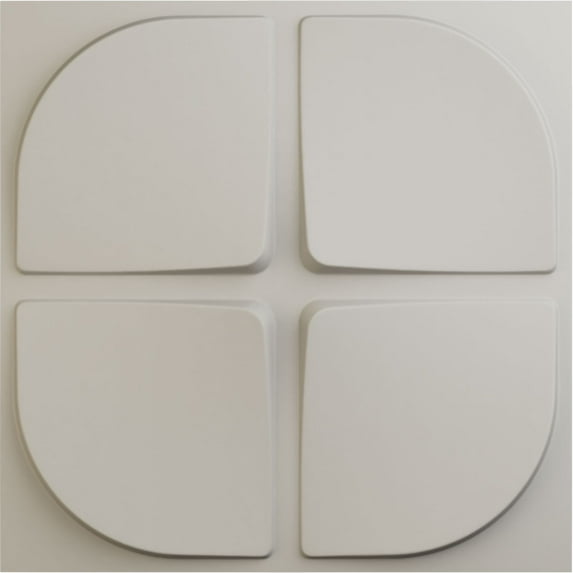 Ekena Millwork 19 5/8"W x 19 5/8"H Franklin EnduraWall Decorative 3D Wall Panel, UltraCover Satin Blossom White (12-Pack for 32.04 Sq. Ft.)