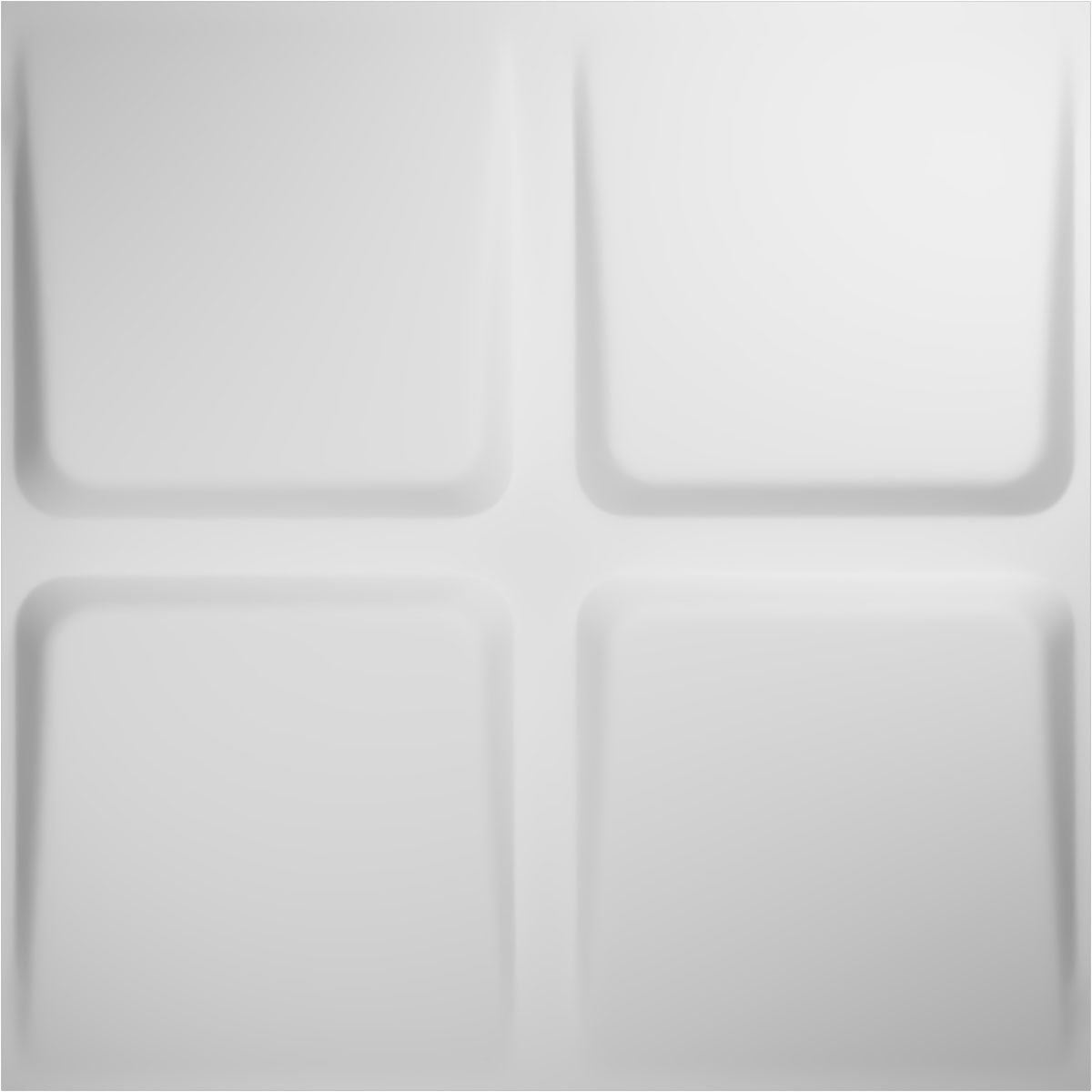 White Textured PVC 3D Decorative Wall Panel 19.63" x 19.63"