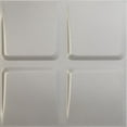 thumbnail image 1 of Ekena Millwork 19 5/8"W x 19 5/8"H Galveston EnduraWall Decorative 3D Wall Panel, Textured Metallic Silver (Covers 2.67 Sq. Ft.), 1 of 6