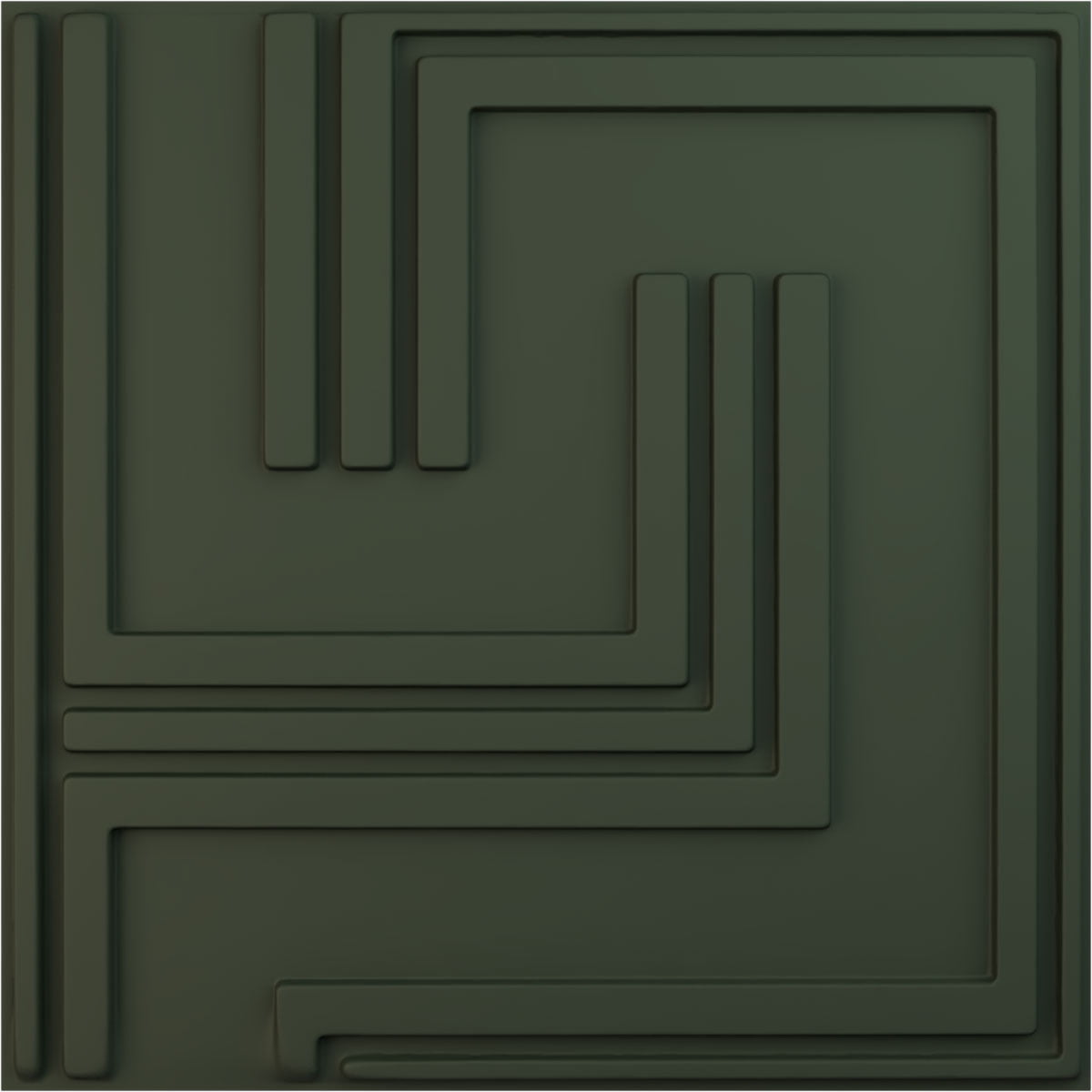 Ekena Millwork 19 5/8"W x 19 5/8"H Geometric EnduraWall Decorative 3D Wall Panel, UltraCover Satin Hunt Club Green (Covers 2.67 Sq. Ft.)