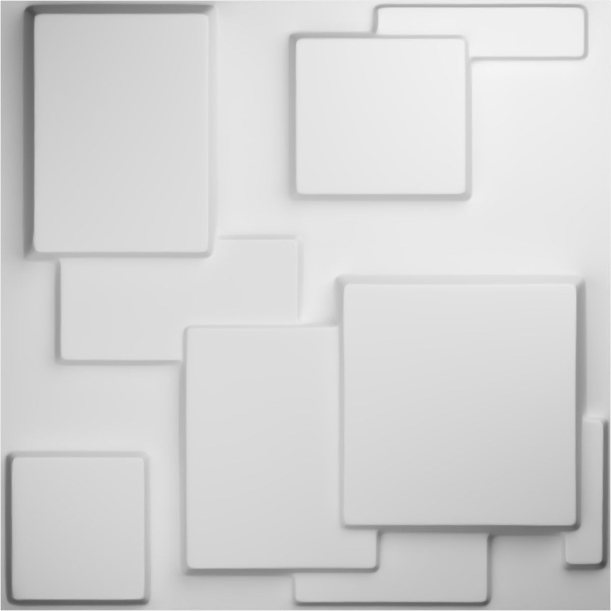 White Textured 3D PVC Decorative Wall Panel