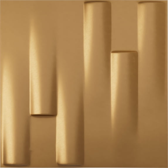 Ekena Millwork 19 5/8"W x 19 5/8"H Hamilton EnduraWall Decorative 3D Wall Panel, Bright Coat Gold (Covers 2.67 Sq. Ft.)