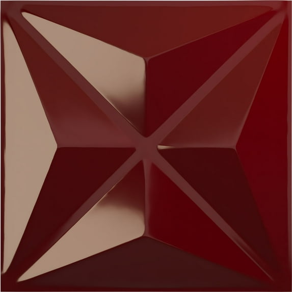 Ekena Millwork 19 5/8"W x 19 5/8"H Haven EnduraWall Decorative 3D Wall Panel, Gloss Merlot (Covers 2.67 Sq. Ft.)