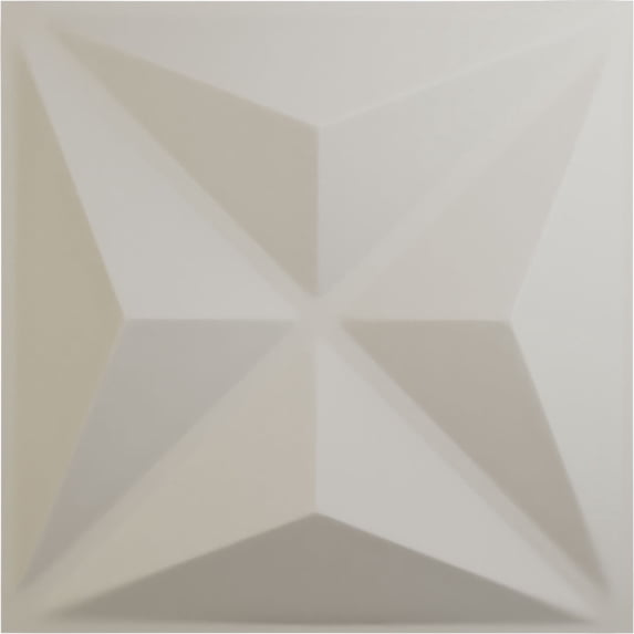 Ekena Millwork 19 5/8"W x 19 5/8"H Haven EnduraWall Decorative 3D Wall Panel, UltraCover Satin Blossom White (Covers 2.67 Sq. Ft.)