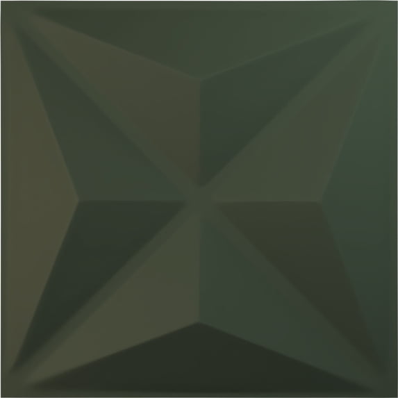 Ekena Millwork 19 5/8"W x 19 5/8"H Haven EnduraWall Decorative 3D Wall Panel, UltraCover Satin Hunt Club Green (Covers 2.67 Sq. Ft.)