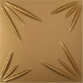 thumbnail image 1 of Ekena Millwork 19 5/8"W x 19 5/8"H Inula EnduraWall Decorative 3D Wall Panel, Bright Coat Gold (12-Pack for 32.04 Sq. Ft.), 1 of 6