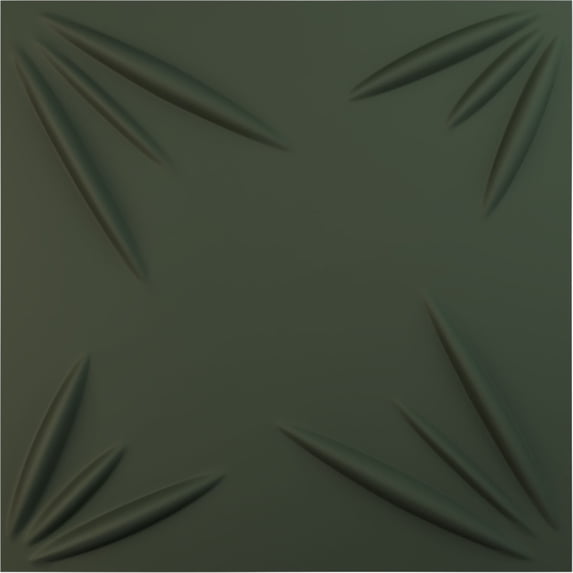 Ekena Millwork 19 5/8"W x 19 5/8"H Inula EnduraWall Decorative 3D Wall Panel, UltraCover Satin Hunt Club Green (Covers 2.67 Sq. Ft.)