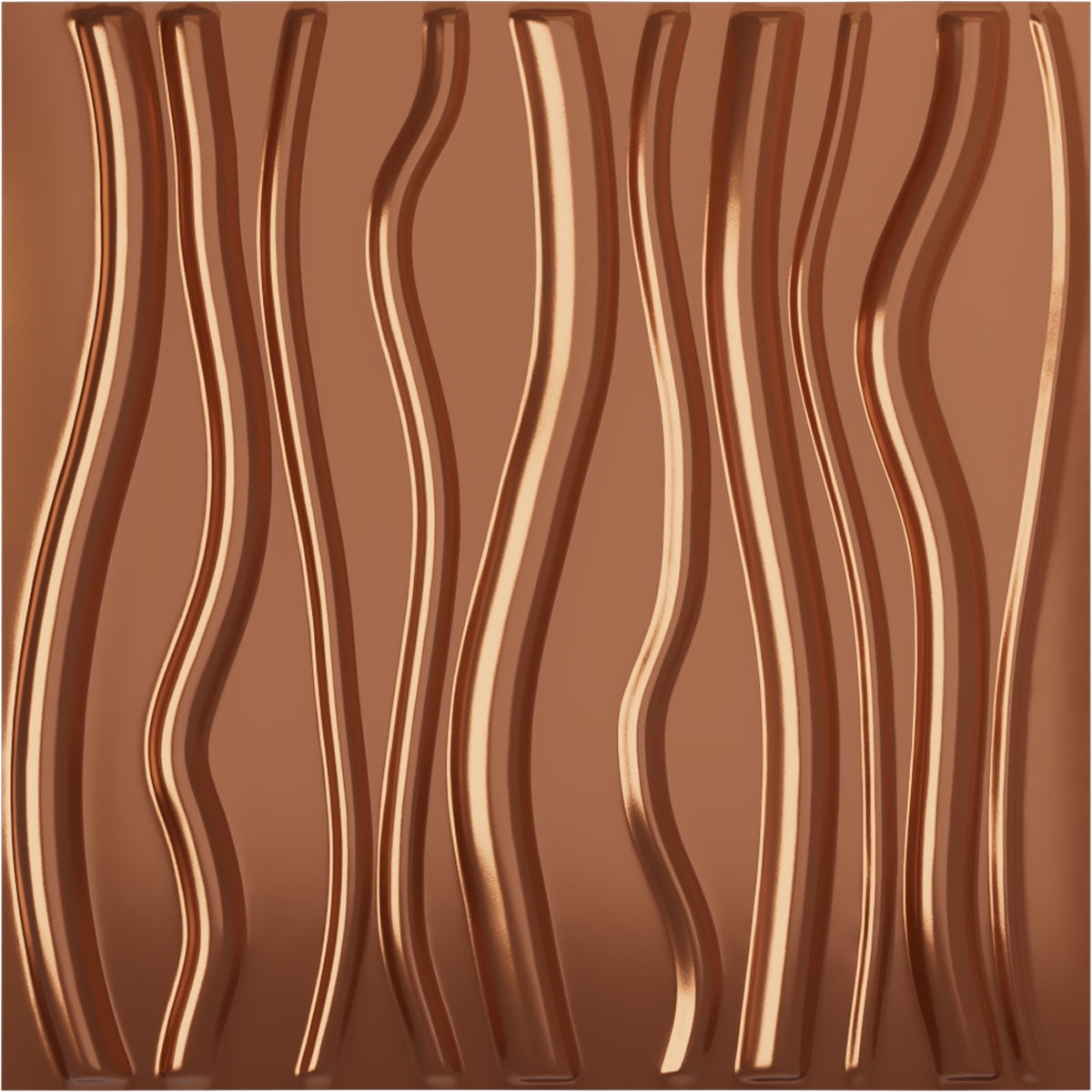 Ekena Millwork 19 5/8"W x 19 5/8"H Jackson EnduraWall Decorative 3D Wall Panel, Bright Coat Copper (12-Pack for 32.04 Sq. Ft.)