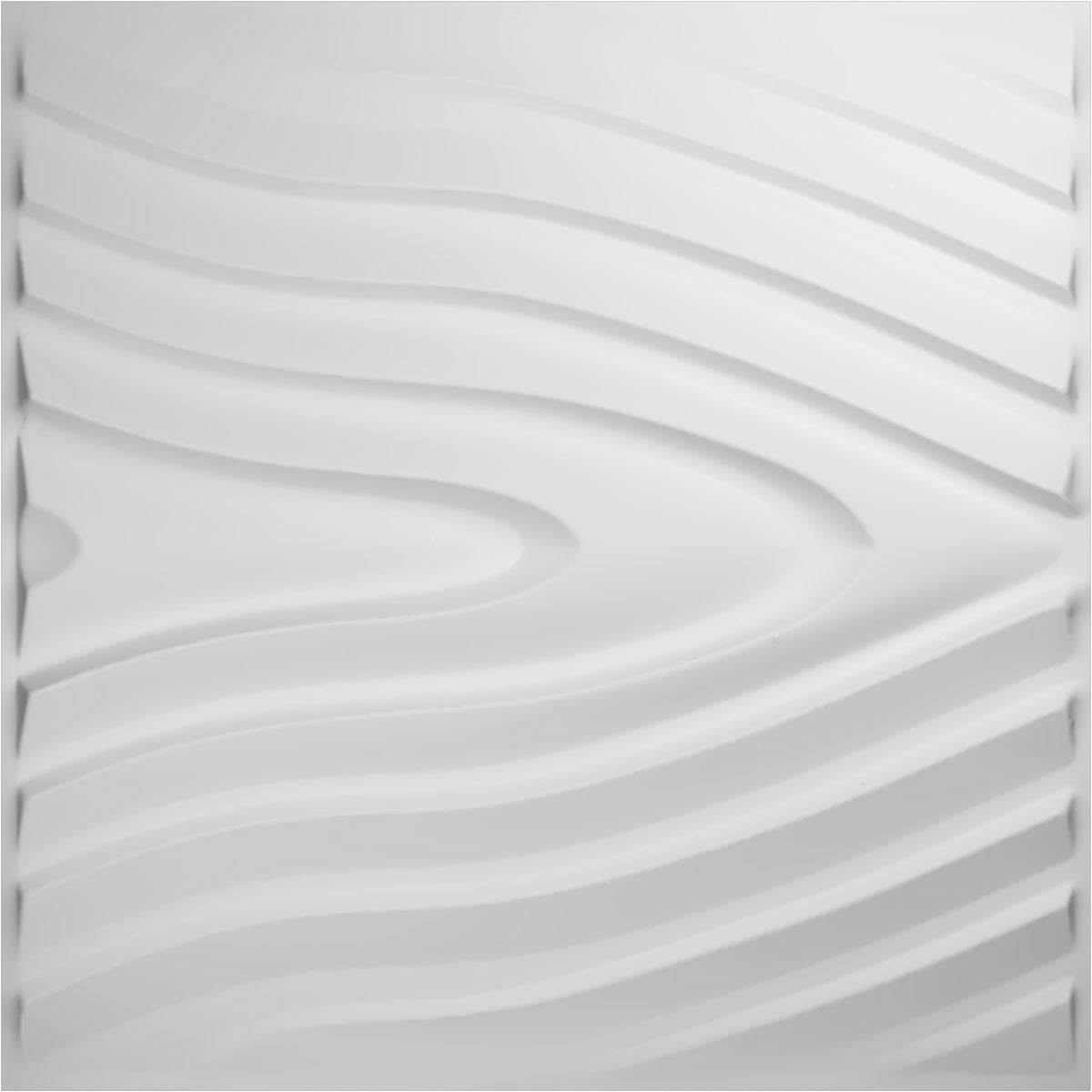 White Textured 3D PVC Wall Panels, 19.63" x 19.63", 10-Pack