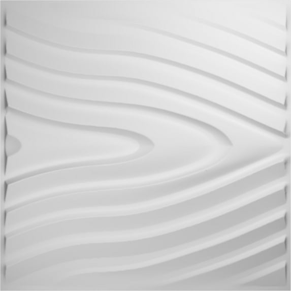 Ekena Millwork 19 5/8"W x 19 5/8"H Kahuna EnduraWall Decorative 3D Wall Panel, White, (50-Pack for 133.73 Sq. Ft.)