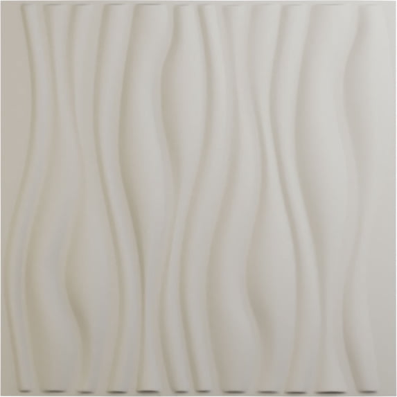 Ekena Millwork 19 5/8"W x 19 5/8"H Leandros EnduraWall Decorative 3D Wall Panel, UltraCover Satin Blossom White (12-Pack for 32.04 Sq. Ft.)