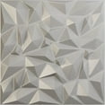thumbnail image 1 of Ekena Millwork 19 5/8"W x 19 5/8"H Leto EnduraWall Decorative 3D Wall Panel, Textured Metallic Silver (12-Pack for 32.04 Sq. Ft.), 1 of 6