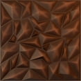 thumbnail image 1 of Ekena Millwork 19 5/8"W x 19 5/8"H Leto EnduraWall Decorative 3D Wall Panel, Universal Aged Metallic Rust (12-Pack for 32.04 Sq. Ft.), 1 of 6