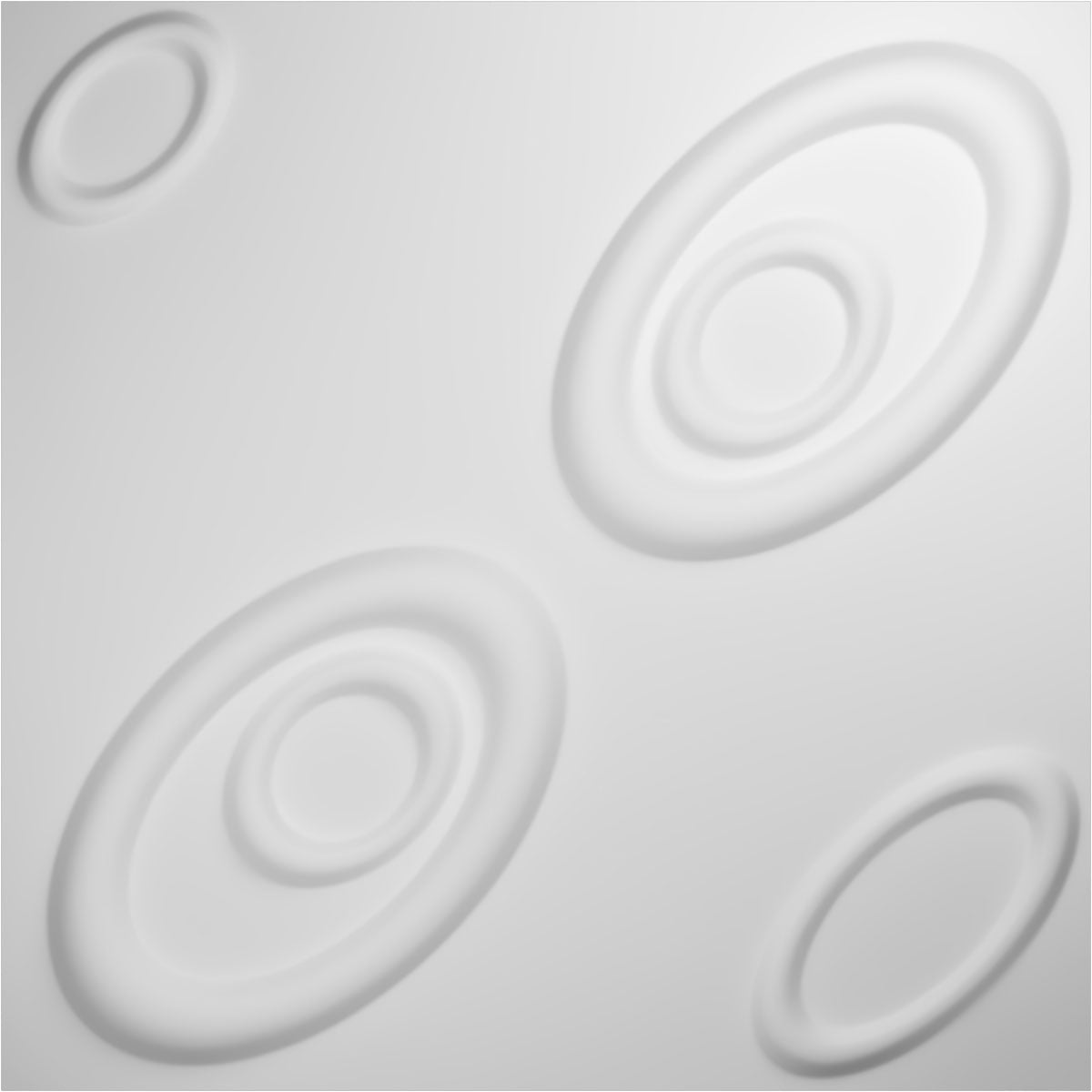 White Textured 3D PVC Decorative Wall Panels, 19.63" x 19.63", Set of 10