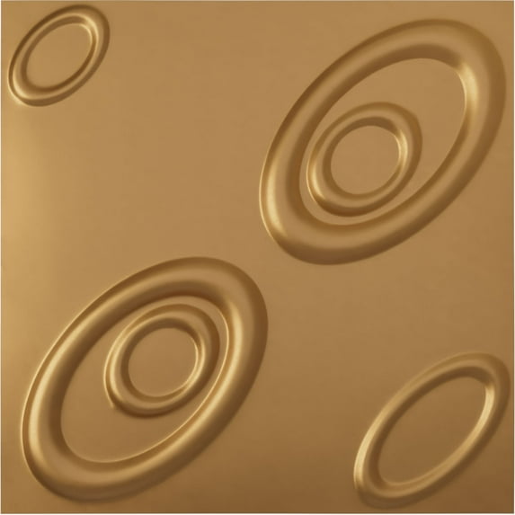 Ekena Millwork 19 5/8"W x 19 5/8"H Maria EnduraWall Decorative 3D Wall Panel, Bright Coat Gold (12-Pack for 32.04 Sq. Ft.)