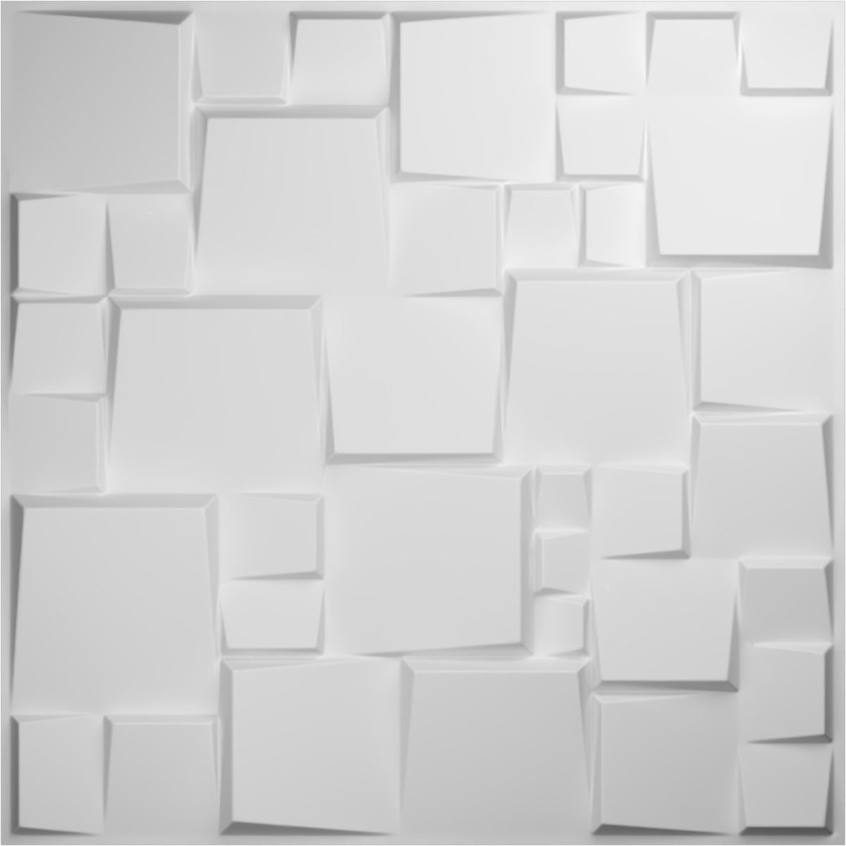 White Textured PVC 3D Wall Panel 19.63" x 19.63"