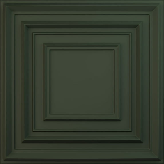 Ekena Millwork 19 5/8"W x 19 5/8"H Multiplex EnduraWall Decorative 3D Wall Panel, UltraCover Satin Hunt Club Green (Covers 2.67 Sq. Ft.)