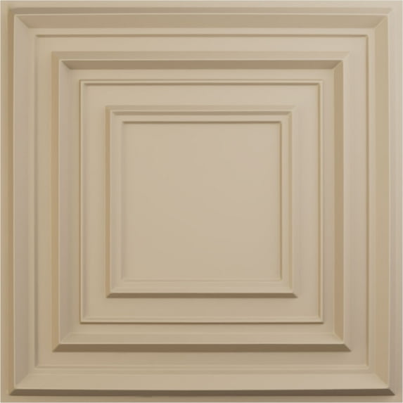 Ekena Millwork 19 5/8"W x 19 5/8"H Multiplex EnduraWall Decorative 3D Wall Panel, UltraCover Satin Smokey Beige (12-Pack for 32.04 Sq. Ft.)
