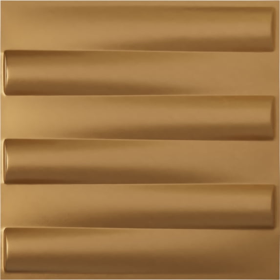 Ekena Millwork 19 5/8"W x 19 5/8"H Naomi EnduraWall Decorative 3D Wall Panel, Bright Coat Gold (Covers 2.67 Sq. Ft.)